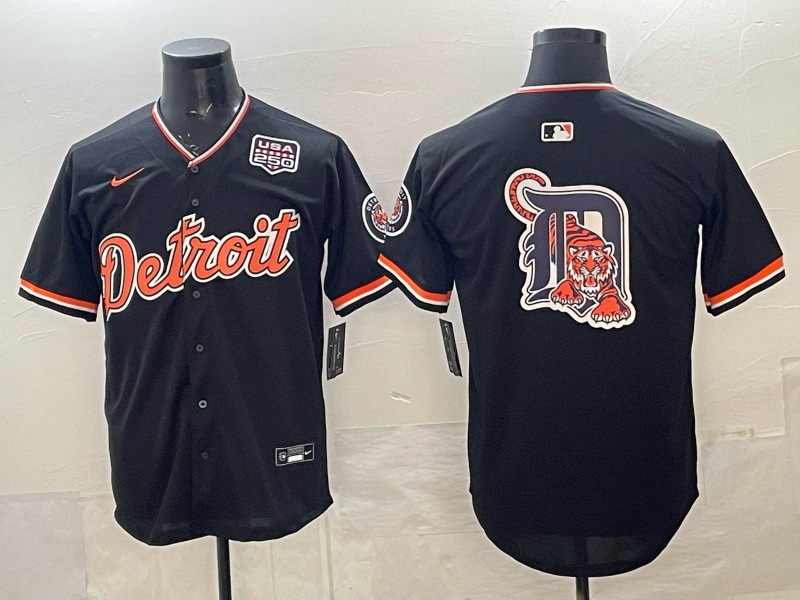 Men Detroit Tigers blank black Game Nike MLB Jersey140012->detroit tigers->MLB Jersey